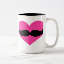 Tasse de café de Saint-Valentin de moustache