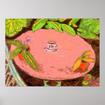 Tasse de café de style de Matisse Poster
