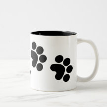 tasse de café d'empreinte de patte
