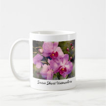 Tasse de café d'orchidées