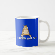 Tasse de café drôle de chat : Ilest- il heure heur