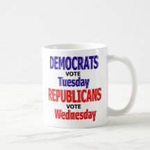 Tasse de café drôle de Démocrate