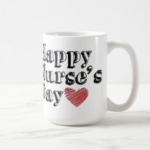 Tasse de café du jour de l'infirmière heureuse
