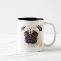 Tasse de café en céramique de chien de carlin