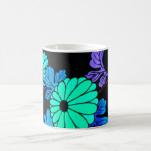 Tasse de café florale Asiatique-Inspirée