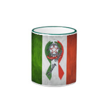 Tasse de café italienne fière de drapeau italien