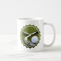 Tasse de café jouante au golf