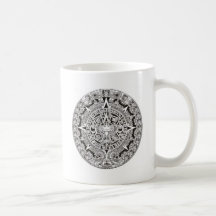 Tasse de café maya de calendrier