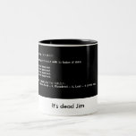 tasse de café morte de geek de cinglement