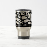 Tasse de café noire personnalisée par mod de voyag