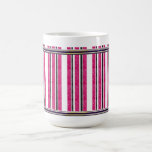 tasse de café rayée rose