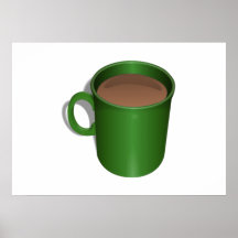 Tasse de café verte posters