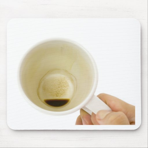 Tasse de café vide tapis de souris