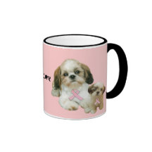 Tasse de cancer du sein de Shih Tzu