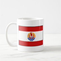 Tasse de carte de ~ de drapeau de Polynésie frança