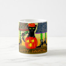 Tasse de chat de sorcière de Halloween