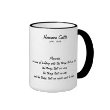 Tasse de château de Hormann avec le poème de souve