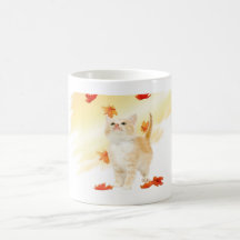 Tasse de chaton d'automne