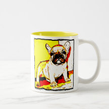 Tasse de chiot de bouledogue français