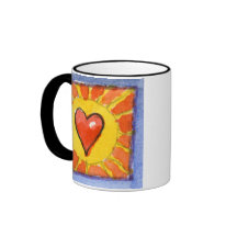 Tasse de coeur de deux Sun