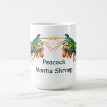 Tasse de crevette de mante de paon