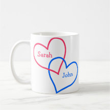 Tasse de deux coeurs
