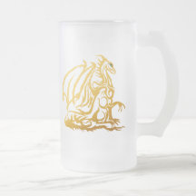 Tasse de dragon d'or