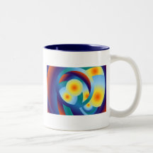 Tasse de globes d'arc-en-ciel