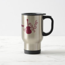 Tasse de guitare de Rockstar, fuchsia