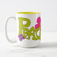 Tasse de hippie de paix et d'amour