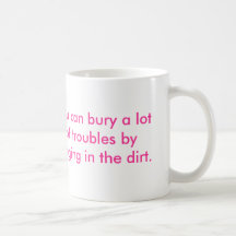 Tasse de jardinage #2 de citation de mufliers rose
