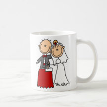 Tasse de jeunes mariés
