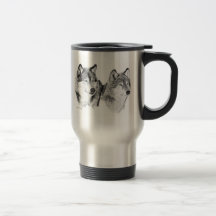 Tasse de loups gris
