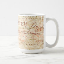 Tasse de manuscrit d'amour