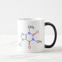 Tasse de molécule de caféine