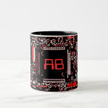Tasse de monogramme du rouge 2 de circuit