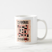 Tasse de mots croisé de zombi