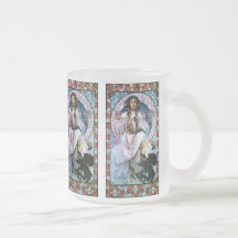 Tasse de Mucha : Slavia - art Nouveau - secession