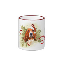 Tasse de Noël de Basset Hound