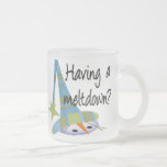 Tasse de Noël givrée par bonhomme de neige drôle