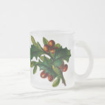 Tasse de Noël givrée par houx victorien