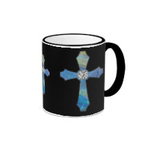 Tasse de noir de croix d'opale et de bijou de diam