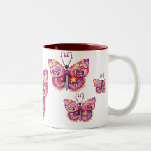 Tasse de papillons d'imaginaire