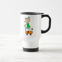 Tasse de patinage de fille de bâton