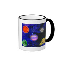 Tasse de peinture de l'espace