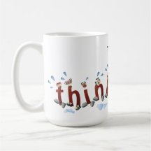 Tasse de penser--de-le-box de bande dessinée de bo