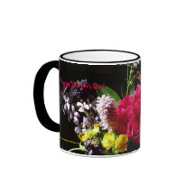 Tasse de photo de Saint-Valentin de Boquet de fleu