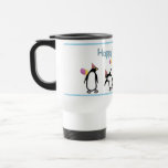 Tasse de pingouin de joyeux anniversaire
