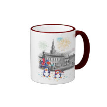 Tasse de pingouins de Jour de la Déclaration d'Ind