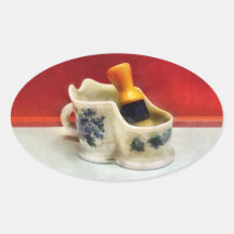 Tasse de rasage de fantaisie stickers ovales